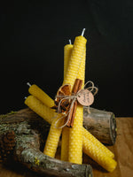 NAKU mehiläisvahakynttilät 2kpl lyhyt - hunaja