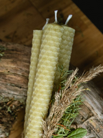 Naku - Mehiläisvahakynttilät 3kpl pitkä - Oliivinvihreä