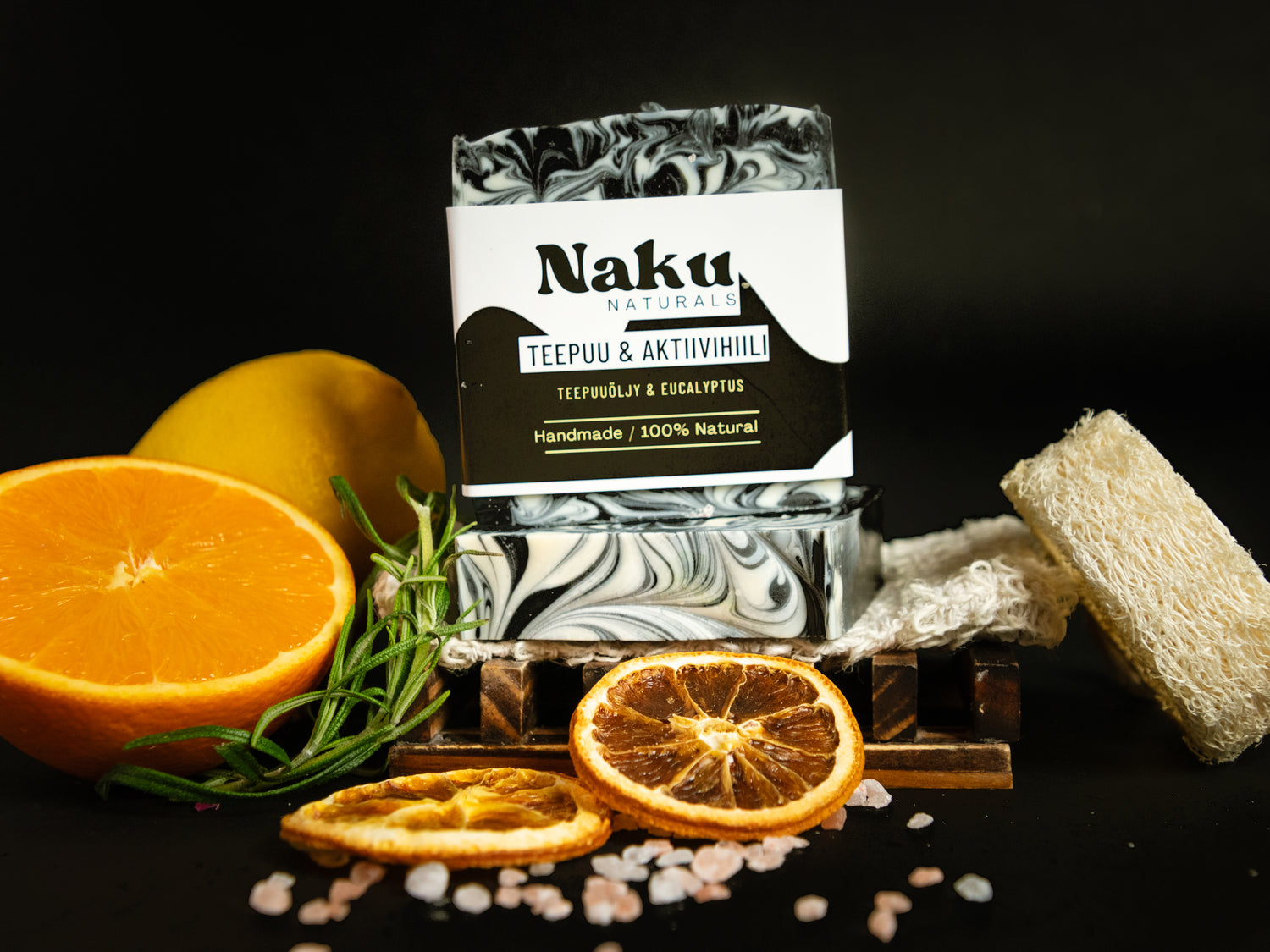 Teepuu & Aktiivihiili Detox palasaippua